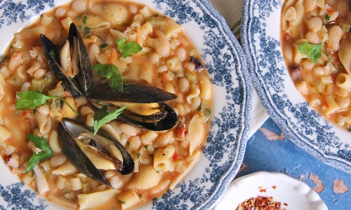 Pasta e Fagioli with Seafood