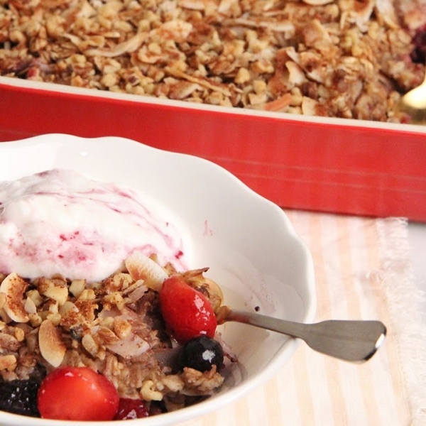 Coconut Berry Baked Oatmeal
