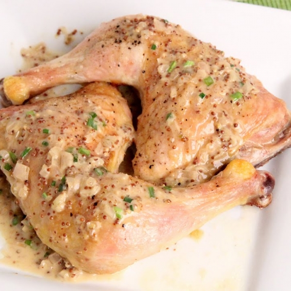 Roasted Chicken with Mustard Sauce