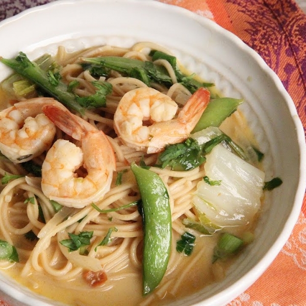 Thai Coconut Shrimp Noodle Bowl